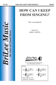 How Can I Keep from Singing? SSA choral sheet music cover Thumbnail